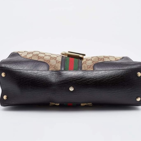 🔥Gucci Authentic Beige/Brown GG Canvas and Leather Shoulder Bag🔥 - Picture 6 of 11